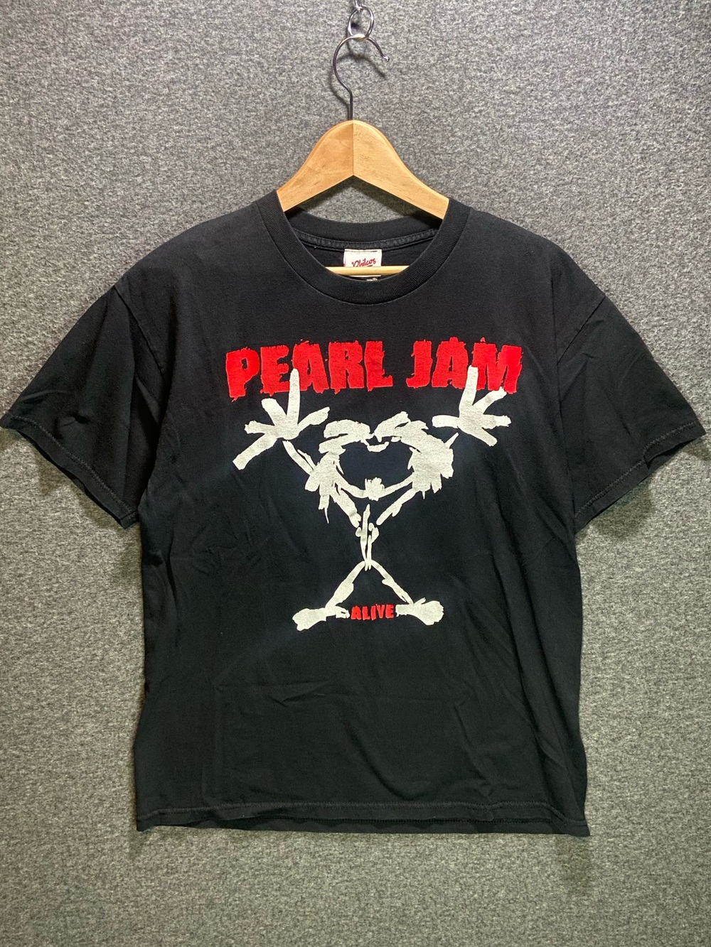 Vintage 90s Pearl Jam Alive Stickman T Shirt Philcos Setlist Back Graphic Large